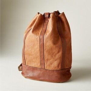 Vintage Sundance Cheval Leather Drawstring Backpack Tote
